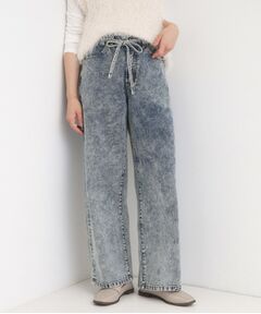 SHOO・LA・RUE / シューラルー デニムパンツ | 【S-LL】こなれ見え リボン付き アソートデニムワイドパンツ