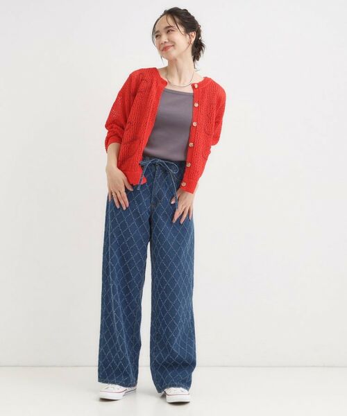 SHOO・LA・RUE / シューラルー デニムパンツ | 【S-LL】こなれ見え リボン付き アソートデニムワイドパンツ | 詳細11