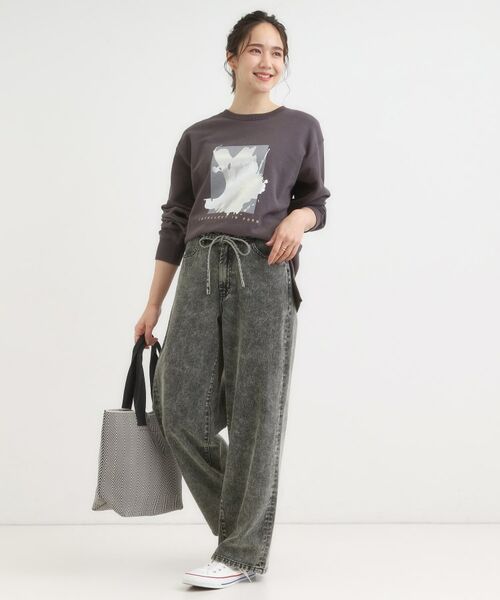 SHOO・LA・RUE / シューラルー デニムパンツ | 【S-LL】こなれ見え リボン付き アソートデニムワイドパンツ | 詳細3