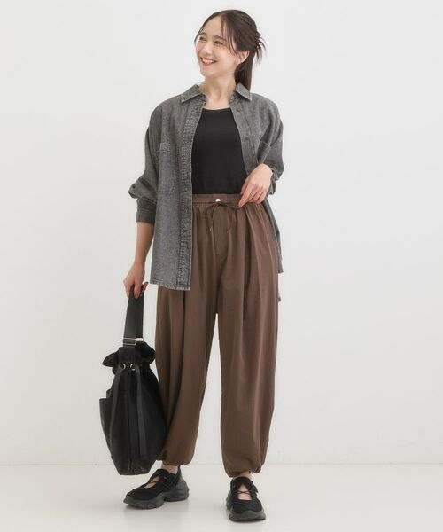 SHOO・LA・RUE / シューラルー パンツ | 【2WAY/S-LL】シルエット変化を楽しめる ドロスト ワイドカーブパンツ | 詳細13
