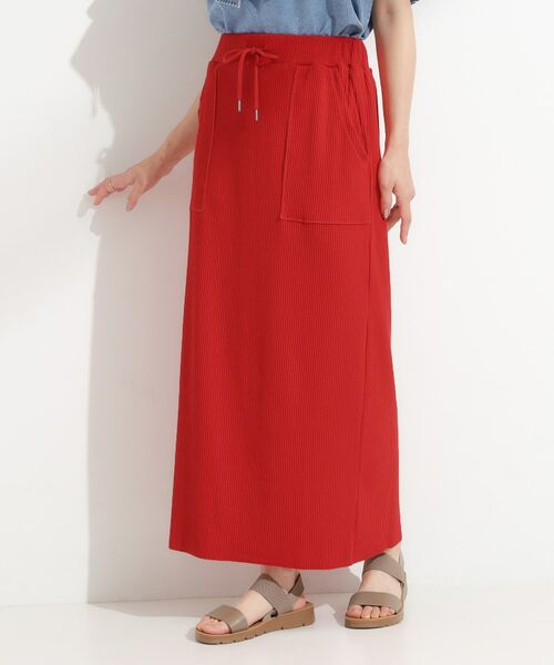 SHOO・LA・RUE / シューラルー ロング・マキシ丈スカート | 【セルフカット可/吸水速乾/抗菌防臭】着回ししやすい カットリブナロースカート | 詳細17