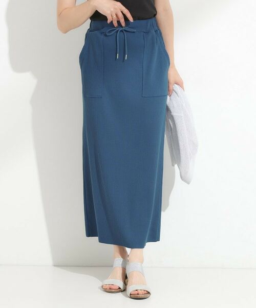 SHOO・LA・RUE / シューラルー ロング・マキシ丈スカート | 【セルフカット可/吸水速乾/抗菌防臭】着回ししやすい カットリブナロースカート | 詳細21