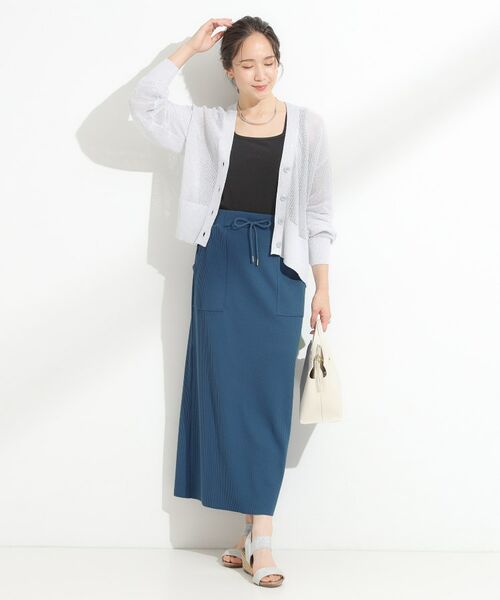 SHOO・LA・RUE / シューラルー ロング・マキシ丈スカート | 【セルフカット可/吸水速乾/抗菌防臭】着回ししやすい カットリブナロースカート | 詳細23