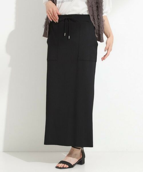 SHOO・LA・RUE / シューラルー ロング・マキシ丈スカート | 【セルフカット可/吸水速乾/抗菌防臭】着回ししやすい カットリブナロースカート | 詳細5