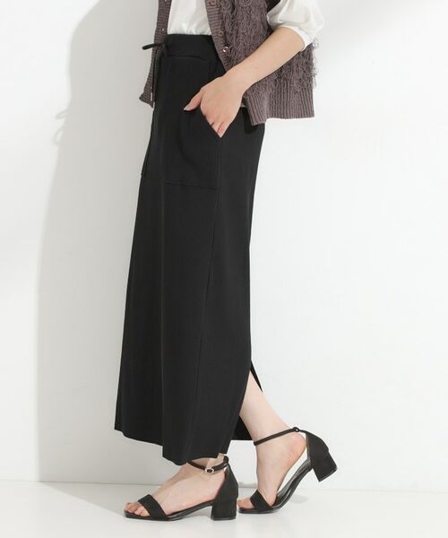 SHOO・LA・RUE / シューラルー ロング・マキシ丈スカート | 【セルフカット可/吸水速乾/抗菌防臭】着回ししやすい カットリブナロースカート | 詳細6