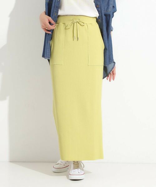 SHOO・LA・RUE / シューラルー ロング・マキシ丈スカート | 【セルフカット可/吸水速乾/抗菌防臭】着回ししやすい カットリブナロースカート | 詳細9