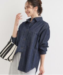 SHOO・LA・RUE / シューラルー シャツ・ブラウス | 【S-LL】こなれ感をプラスする BIGポケットデニムシャツ