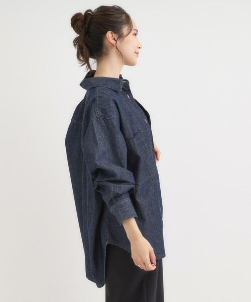 SHOO・LA・RUE / シューラルー シャツ・ブラウス | 【S-LL】こなれ感をプラスする BIGポケットデニムシャツ | 詳細10