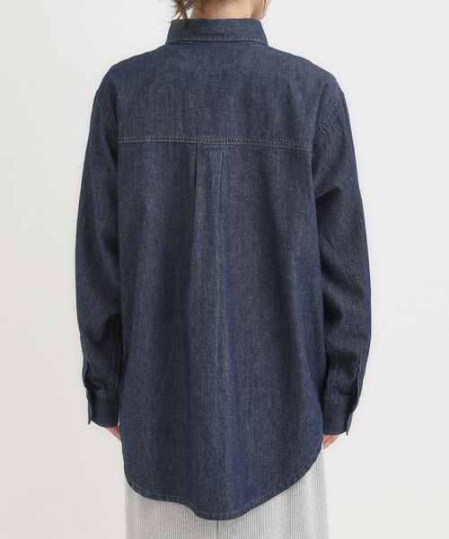 SHOO・LA・RUE / シューラルー シャツ・ブラウス | 【S-LL】こなれ感をプラスする BIGポケットデニムシャツ | 詳細15