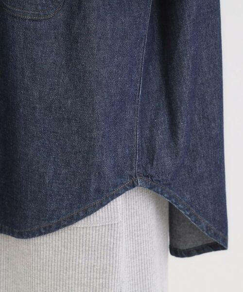 SHOO・LA・RUE / シューラルー シャツ・ブラウス | 【S-LL】こなれ感をプラスする BIGポケットデニムシャツ | 詳細19