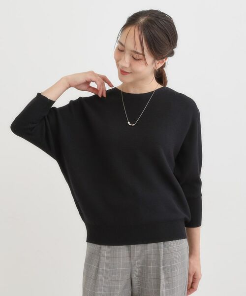 SHOO・LA・RUE / シューラルー ニット・セーター | 【洗える/毛玉になりにくい/UV】 ガータードルマン 7分袖ニット | 詳細1