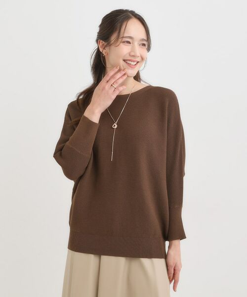 SHOO・LA・RUE / シューラルー ニット・セーター | 【洗える/毛玉になりにくい/UV】 ガータードルマン 7分袖ニット | 詳細9