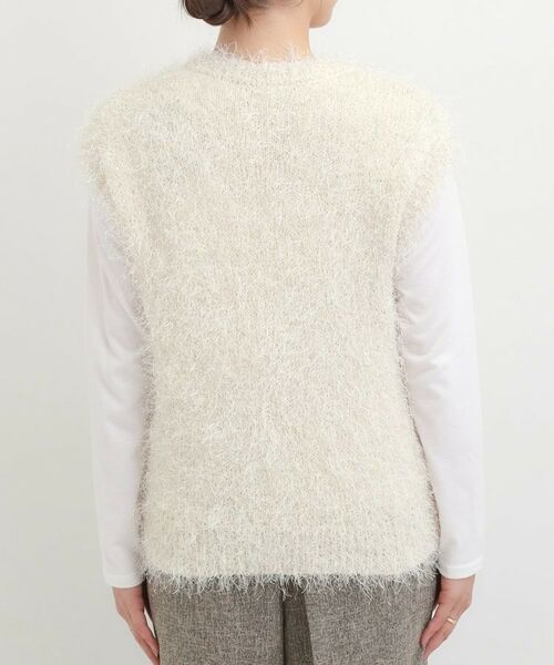 SHOO・LA・RUE / シューラルー ニット・セーター | 【2点セット/S-LL】大人のフェミニンカジュアルに ラメシャギーニットベスト+ロンT | 詳細15