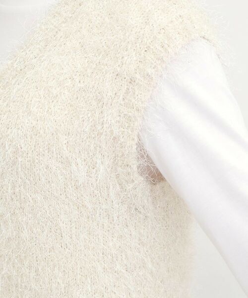 SHOO・LA・RUE / シューラルー ニット・セーター | 【2点セット/S-LL】大人のフェミニンカジュアルに ラメシャギーニットベスト+ロンT | 詳細17