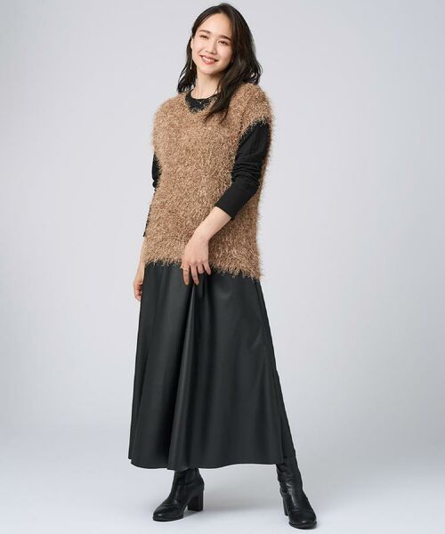 SHOO・LA・RUE / シューラルー ニット・セーター | 【2点セット/S-LL】大人のフェミニンカジュアルに ラメシャギーニットベスト+ロンT | 詳細30
