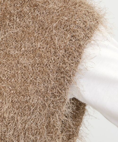 SHOO・LA・RUE / シューラルー ニット・セーター | 【2点セット/S-LL】大人のフェミニンカジュアルに ラメシャギーニットベスト+ロンT | 詳細8