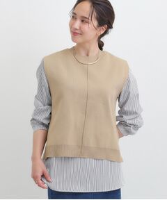 SHOO・LA・RUE / シューラルー ニット・セーター | 【S-LL/2点セット】着回し自在 ニットベスト＋フレアブラウス