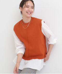 SHOO・LA・RUE / シューラルー ニット・セーター | 【S-LL/2点セット】着回し自在 ニットベスト＋フレアブラウス