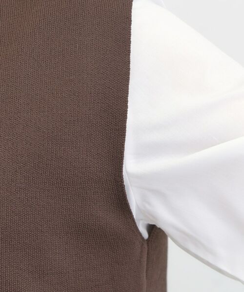 SHOO・LA・RUE / シューラルー ニット・セーター | 【S-LL/2点セット】着回し自在 ニットベスト＋フレアブラウス | 詳細12