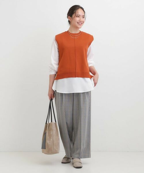 SHOO・LA・RUE / シューラルー ニット・セーター | 【S-LL/2点セット】着回し自在 ニットベスト＋フレアブラウス | 詳細19