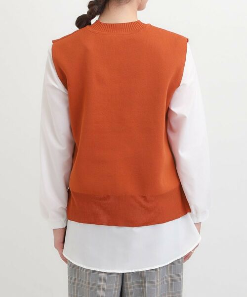 SHOO・LA・RUE / シューラルー ニット・セーター | 【S-LL/2点セット】着回し自在 ニットベスト＋フレアブラウス | 詳細23