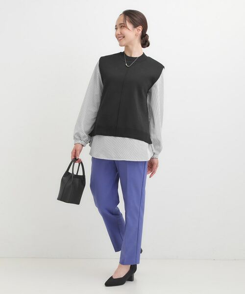 SHOO・LA・RUE / シューラルー ニット・セーター | 【S-LL/2点セット】着回し自在 ニットベスト＋フレアブラウス | 詳細7