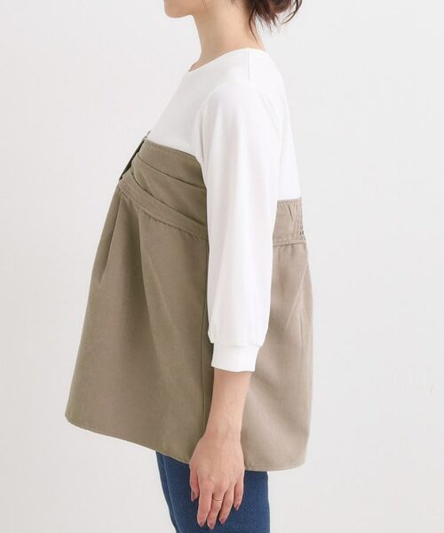 SHOO・LA・RUE / シューラルー カットソー | 【S-LL】気になるウエストもさり気なくカバー リボン風ドッキングトップス | 詳細14