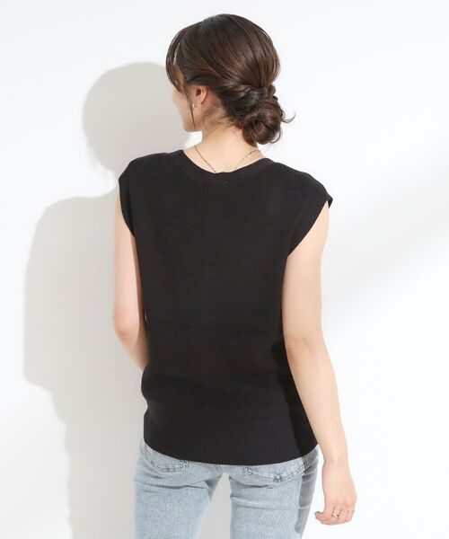 SHOO・LA・RUE / シューラルー ベスト | 【S-LL】ゴールドボタンが上品 大人のニットベスト | 詳細6