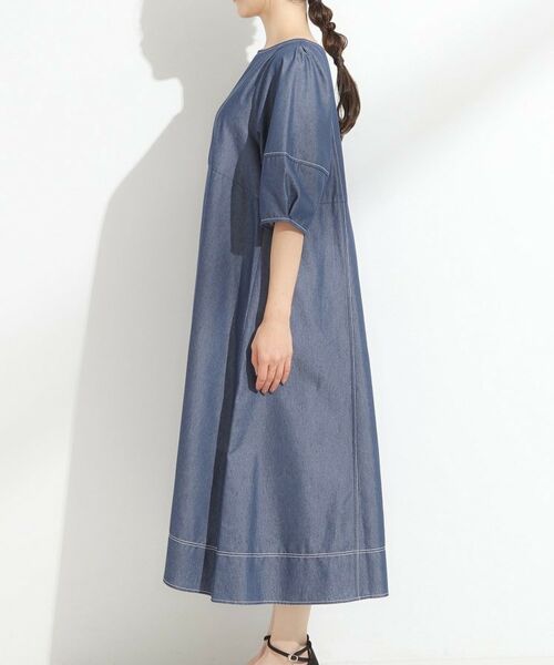 SHOO・LA・RUE / シューラルー ロング・マキシ丈ワンピース | 【S-LL】配色ステッチがアクセント デニムワンピース | 詳細10