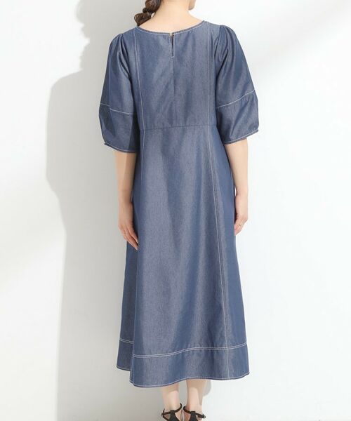 SHOO・LA・RUE / シューラルー ロング・マキシ丈ワンピース | 【S-LL】配色ステッチがアクセント デニムワンピース | 詳細11