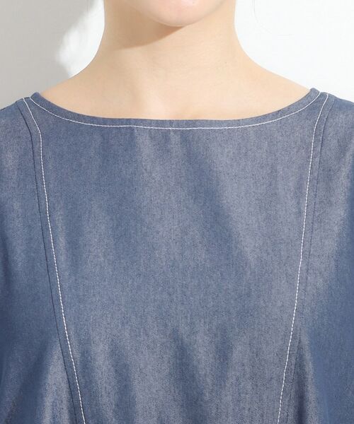 SHOO・LA・RUE / シューラルー ロング・マキシ丈ワンピース | 【S-LL】配色ステッチがアクセント デニムワンピース | 詳細12