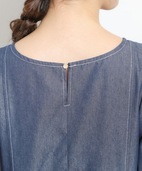 SHOO・LA・RUE / シューラルー ロング・マキシ丈ワンピース | 【S-LL】配色ステッチがアクセント デニムワンピース | 詳細13