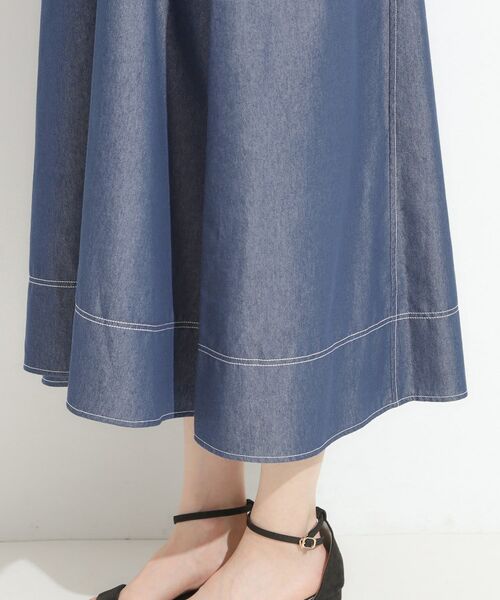 SHOO・LA・RUE / シューラルー ロング・マキシ丈ワンピース | 【S-LL】配色ステッチがアクセント デニムワンピース | 詳細15