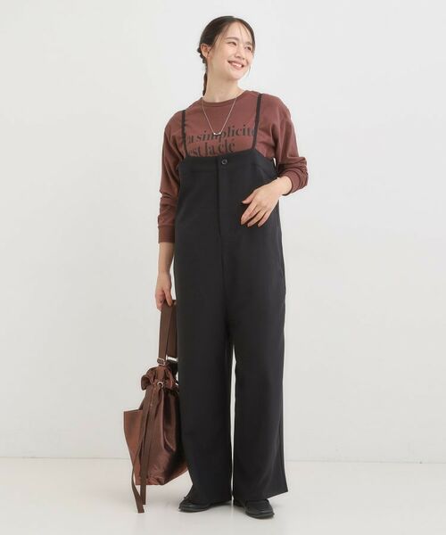 SHOO・LA・RUE / シューラルー サロペット・オールインワン | 【S-LL】大人カジュアルに ベアトップ風 キャミサロペット | 詳細1