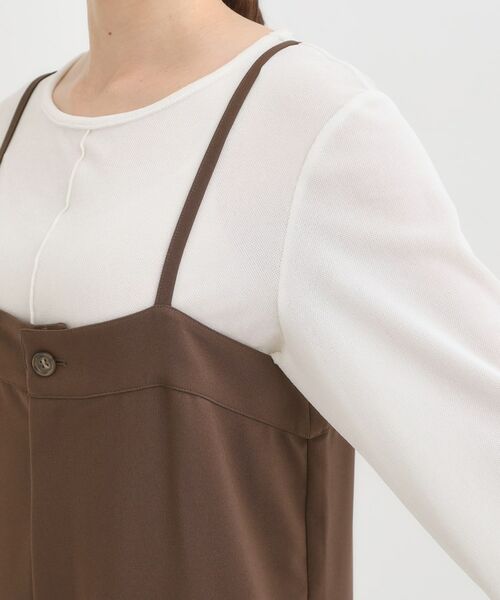 SHOO・LA・RUE / シューラルー サロペット・オールインワン | 【S-LL】大人カジュアルに ベアトップ風 キャミサロペット | 詳細14