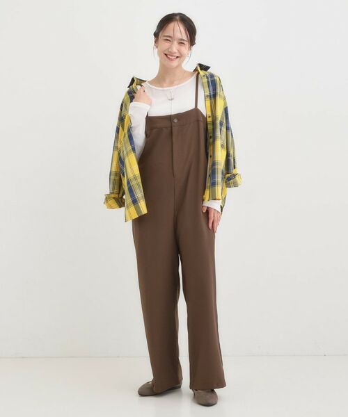 SHOO・LA・RUE / シューラルー サロペット・オールインワン | 【S-LL】大人カジュアルに ベアトップ風 キャミサロペット | 詳細5