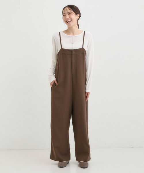 SHOO・LA・RUE / シューラルー サロペット・オールインワン | 【S-LL】大人カジュアルに ベアトップ風 キャミサロペット | 詳細6
