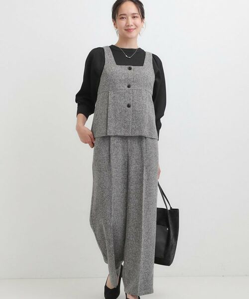 SHOO・LA・RUE/シューラルー 【2点セット】着るだけで決まる クラシカルなツイード調セットアップ グレー(412) 02(M) SHOO・LA・RUE/シューラルー 【2点セット】着るだけで決まる クラシカルなツイード調セットアップ グレー(412) 02(M)