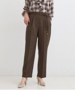 SHOO・LA・RUE / シューラルー パンツ | 【S-LL】ウエストリボンがアクセント ゆったりテーパードパンツ