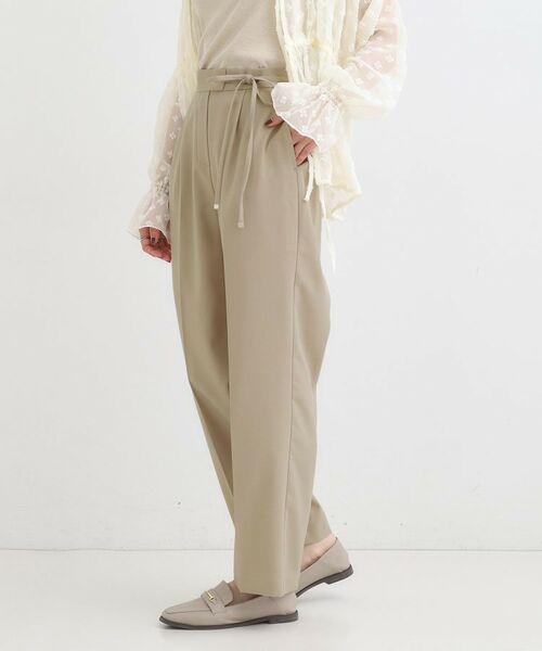SHOO・LA・RUE / シューラルー パンツ | 【S-LL】ウエストリボンがアクセント ゆったりテーパードパンツ | 詳細10
