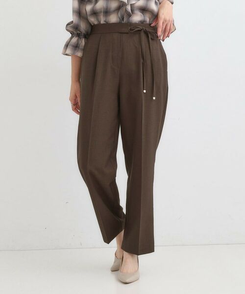 SHOO・LA・RUE / シューラルー パンツ | 【S-LL】ウエストリボンがアクセント ゆったりテーパードパンツ | 詳細5