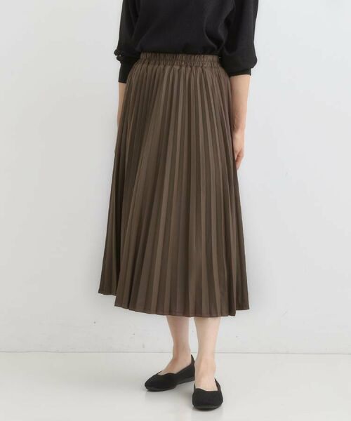 SHOO・LA・RUE / シューラルー ロング・マキシ丈スカート | 【着丈選べる】きれいめにもカジュアルにも レザー調プリーツスカート | 詳細11