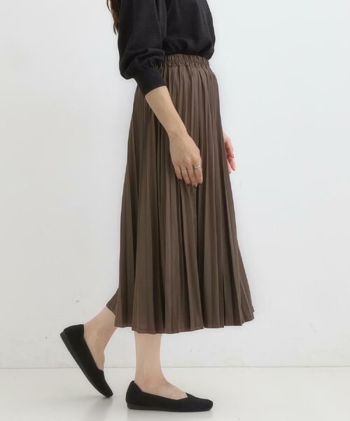 SHOO・LA・RUE / シューラルー ロング・マキシ丈スカート | 【着丈選べる】きれいめにもカジュアルにも レザー調プリーツスカート | 詳細12