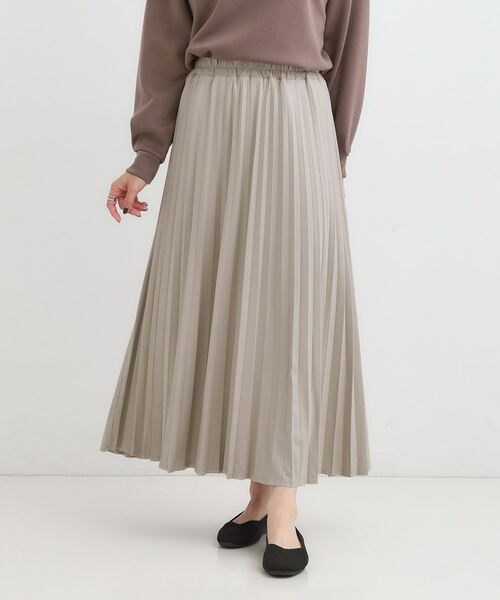 SHOO・LA・RUE / シューラルー ロング・マキシ丈スカート | 【着丈選べる】きれいめにもカジュアルにも レザー調プリーツスカート | 詳細15
