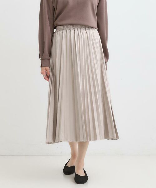 SHOO・LA・RUE / シューラルー ロング・マキシ丈スカート | 【着丈選べる】きれいめにもカジュアルにも レザー調プリーツスカート | 詳細18