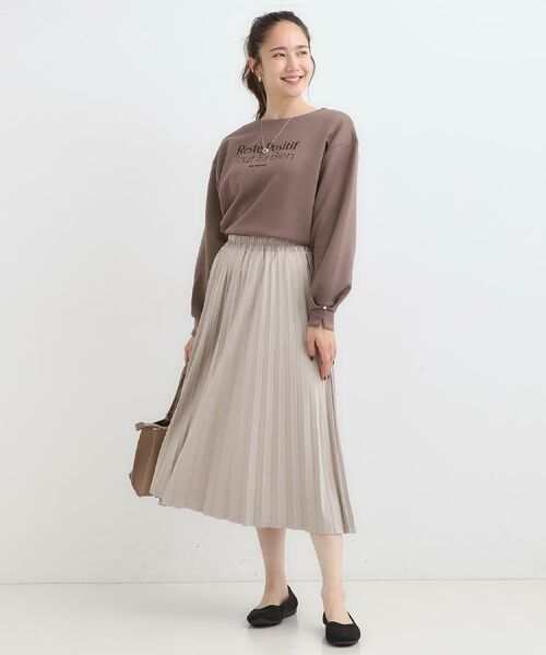 SHOO・LA・RUE / シューラルー ロング・マキシ丈スカート | 【着丈選べる】きれいめにもカジュアルにも レザー調プリーツスカート | 詳細20