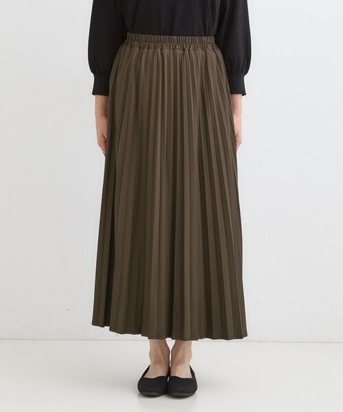 SHOO・LA・RUE / シューラルー ロング・マキシ丈スカート | 【着丈選べる】きれいめにもカジュアルにも レザー調プリーツスカート | 詳細22