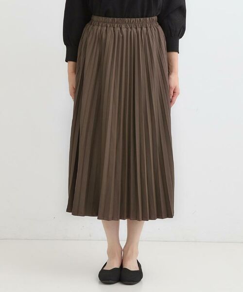 SHOO・LA・RUE / シューラルー ロング・マキシ丈スカート | 【着丈選べる】きれいめにもカジュアルにも レザー調プリーツスカート | 詳細23