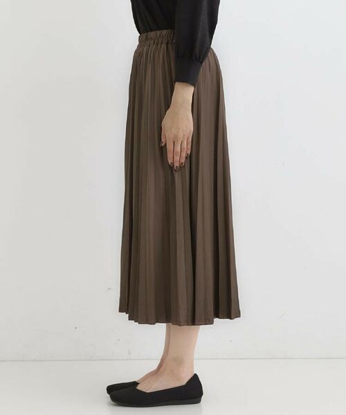 SHOO・LA・RUE / シューラルー ロング・マキシ丈スカート | 【着丈選べる】きれいめにもカジュアルにも レザー調プリーツスカート | 詳細25