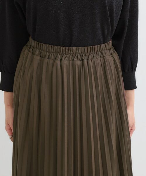 SHOO・LA・RUE / シューラルー ロング・マキシ丈スカート | 【着丈選べる】きれいめにもカジュアルにも レザー調プリーツスカート | 詳細28